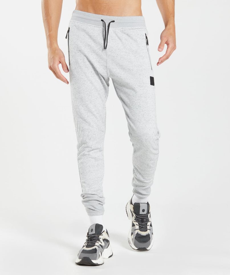 Men\'s Gymshark Retake Knit Jogger Light Grey | CA 6DA3N5